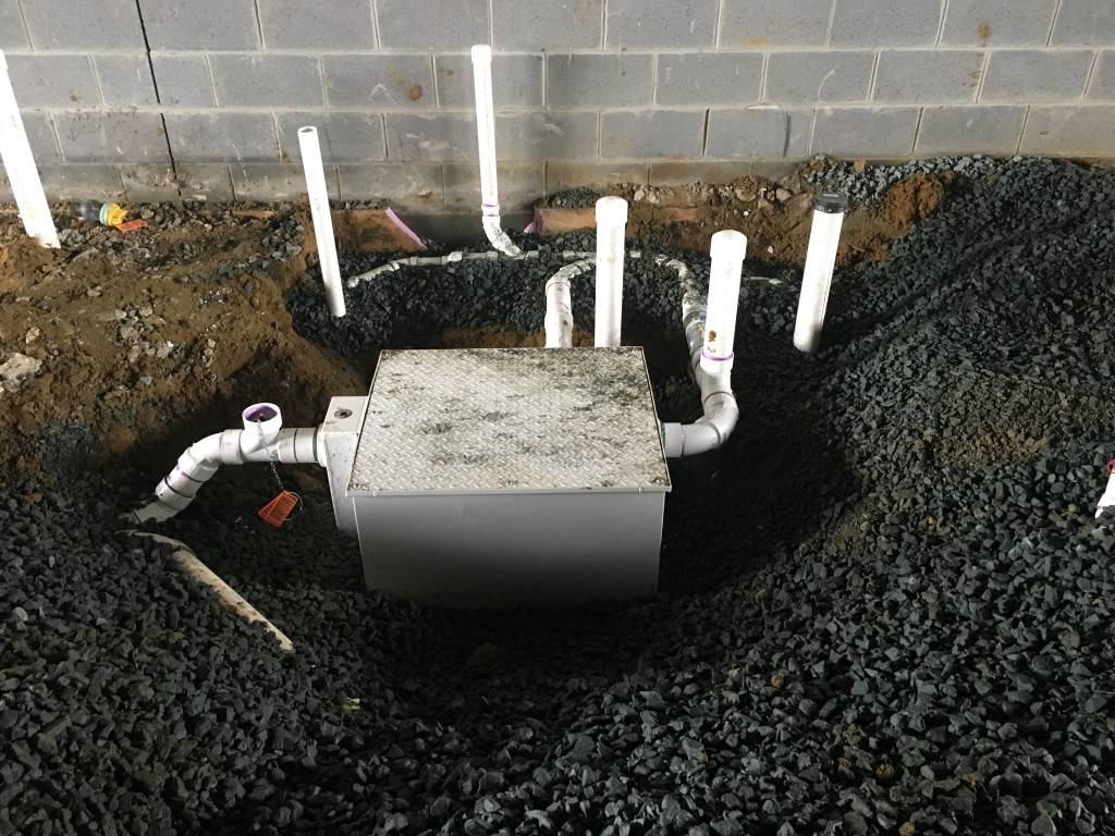 in floor grease trap